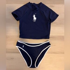 Polo by Ralph Lauren Navy and White Bikini